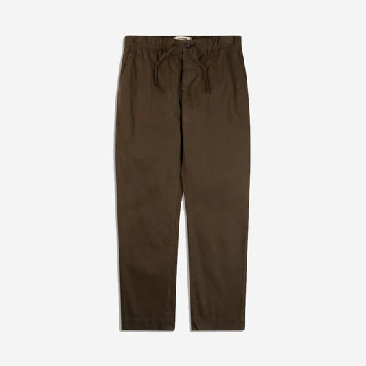 Inverness Cotton Twill Tapered Trouser - Dark Olive