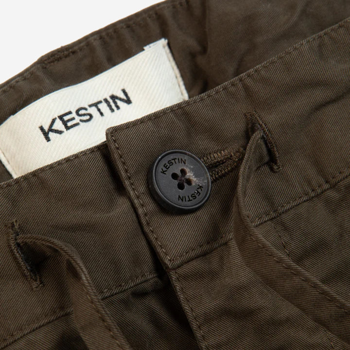 Inverness Cotton Twill Tapered Trouser - Dark Olive