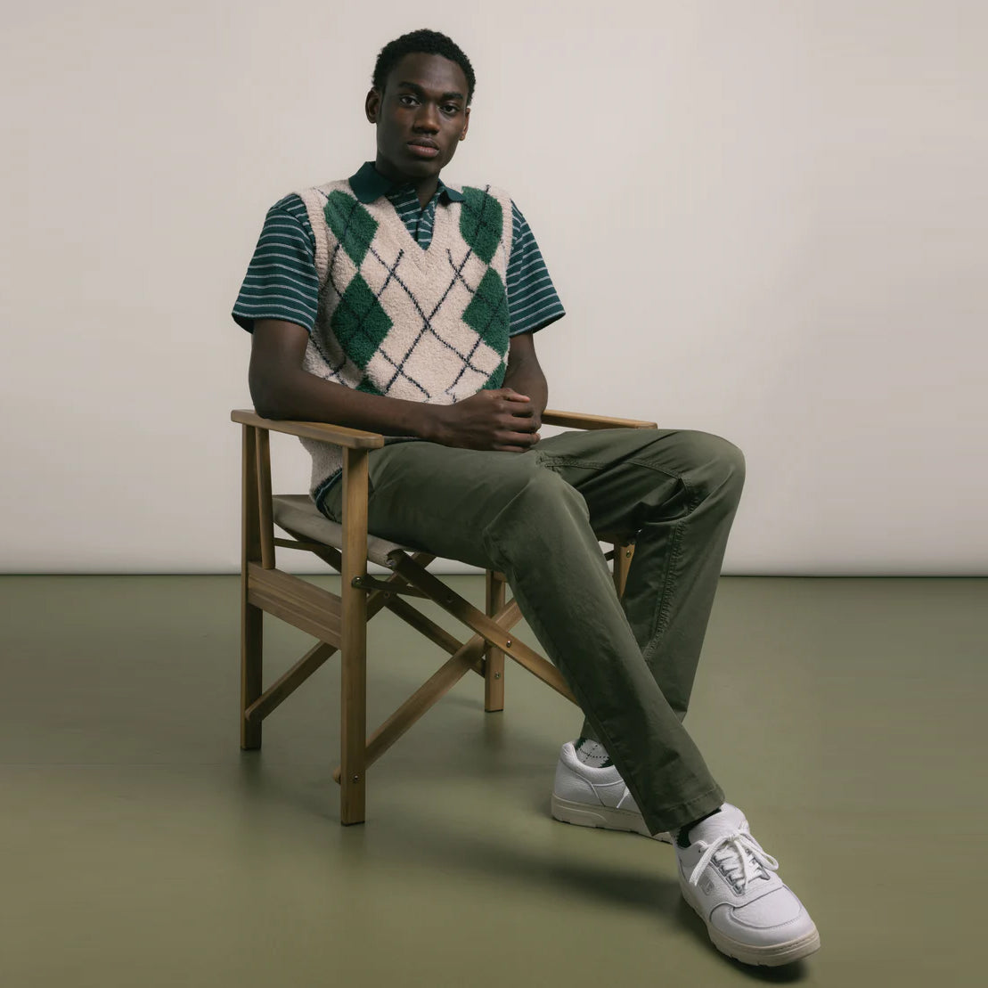 Inverness Stretch Twill Tapered Trouser - Olive