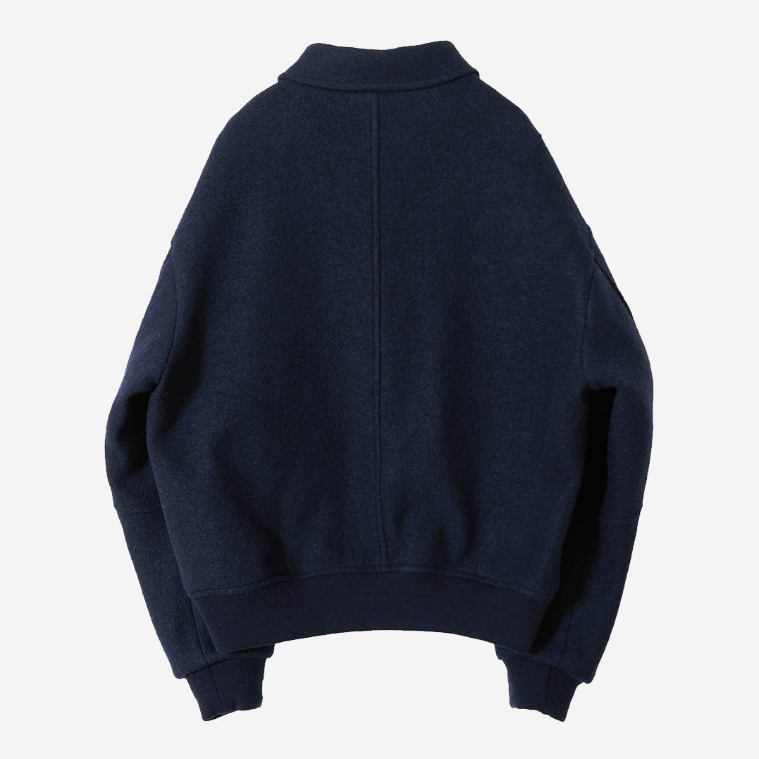 Irish Boiled Wool Jacket - Navy