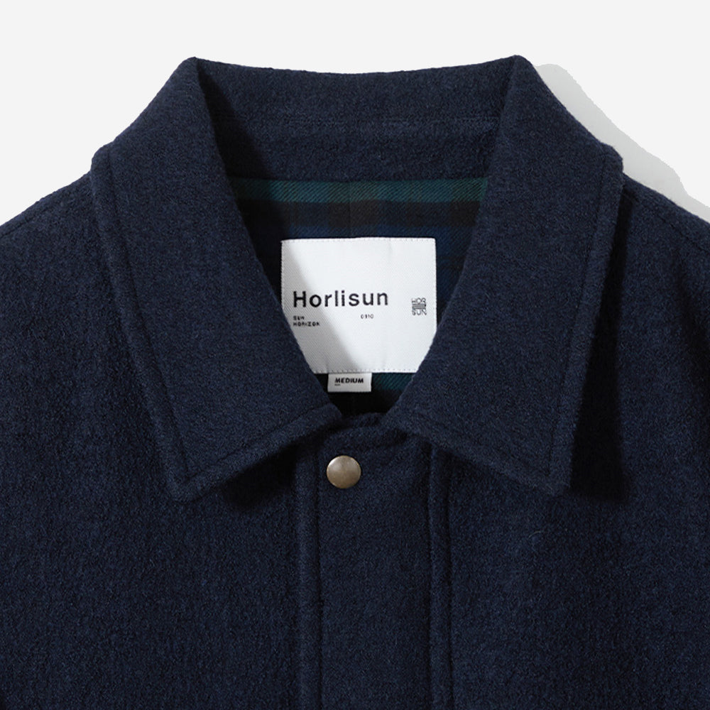 Irish Boiled Wool Jacket - Navy