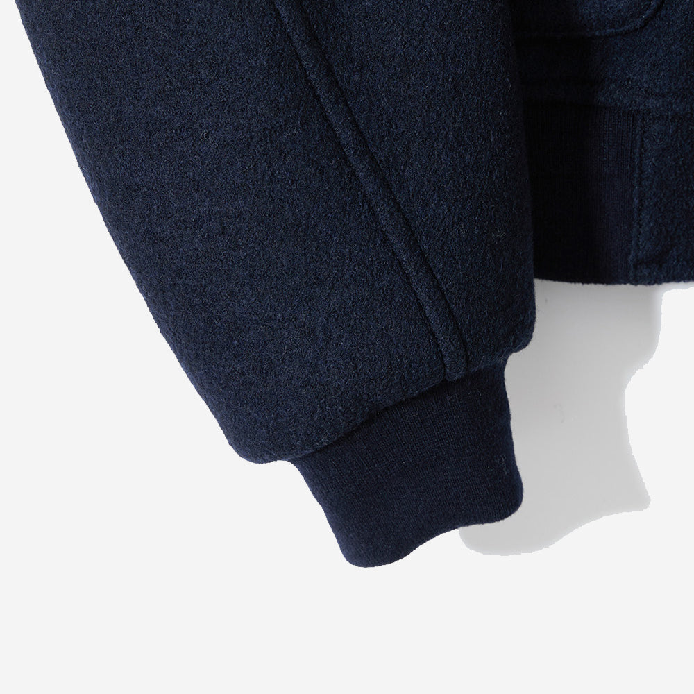Irish Boiled Wool Jacket - Navy