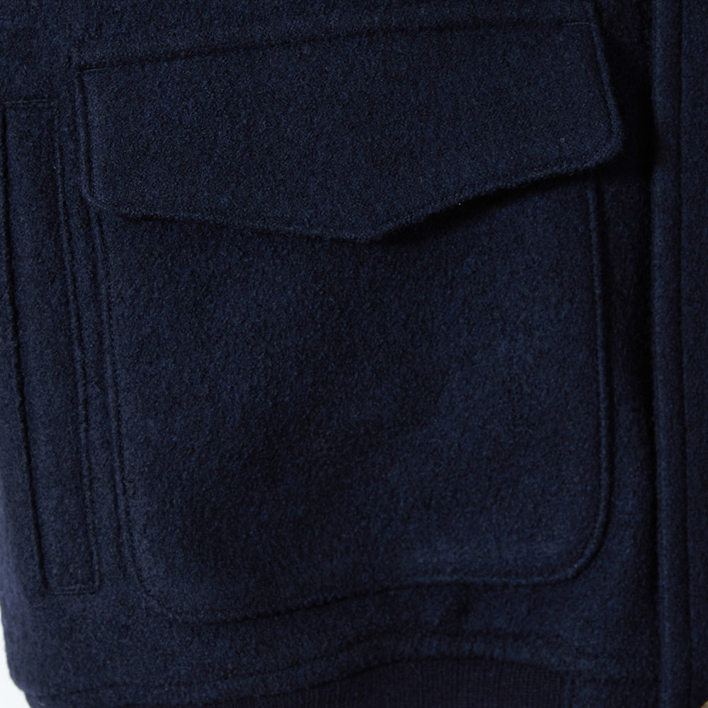 Irish Boiled Wool Jacket - Navy