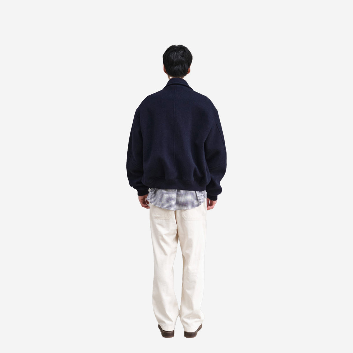 Irish Boiled Wool Jacket - Navy
