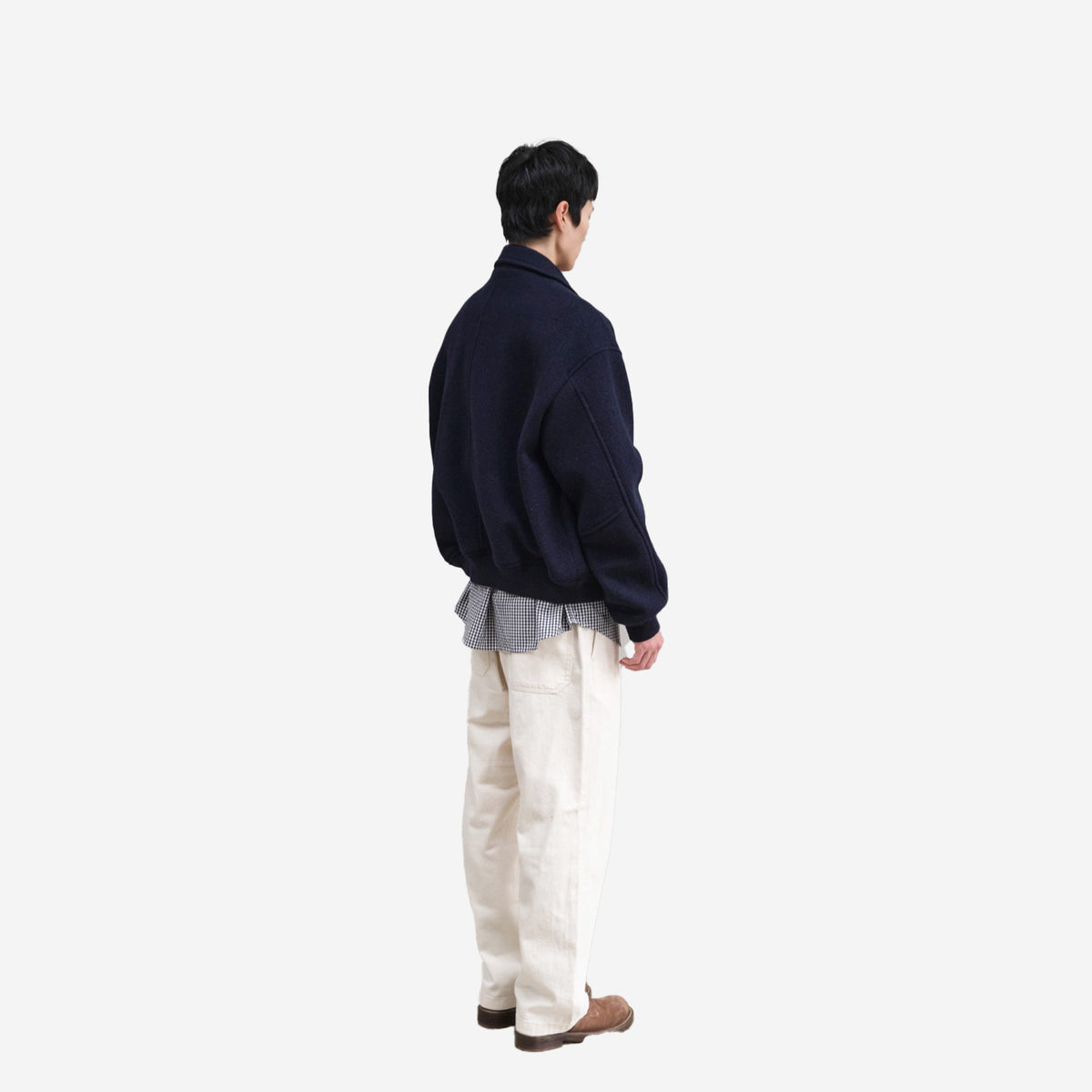 Irish Boiled Wool Jacket - Navy