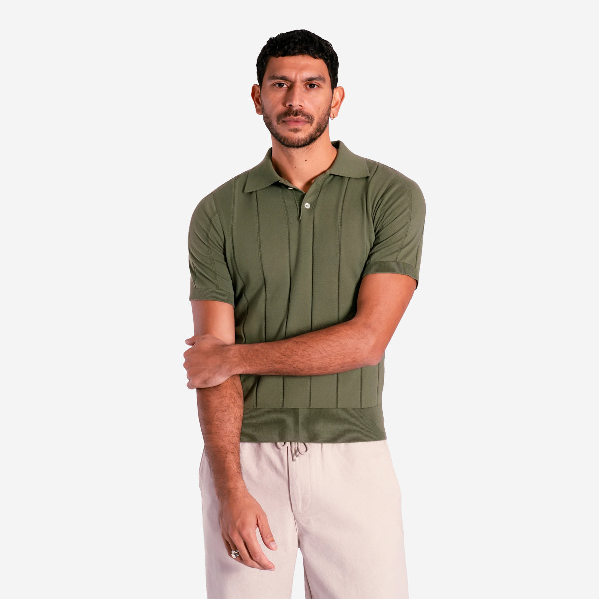 FAR AFIELD - Jacobs Knit S/S Polo - Olive Green – Muddy George