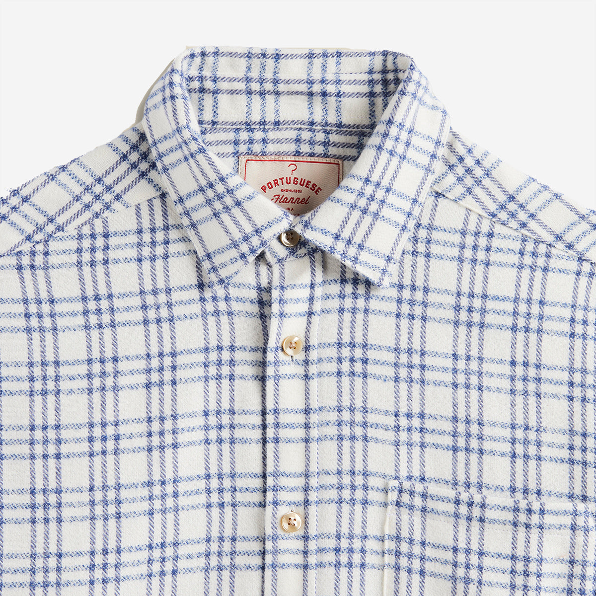 Jar Check Flannel Shirt - White/Blue