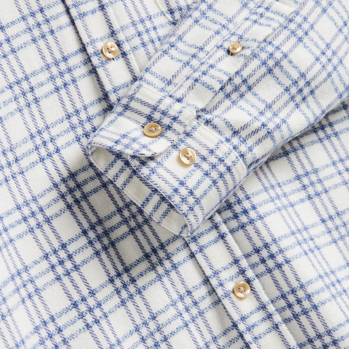 Jar Check Flannel Shirt - White/Blue