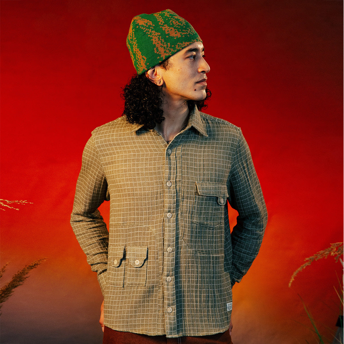 Jardin Pocket Shirt - Moss Double Gauze