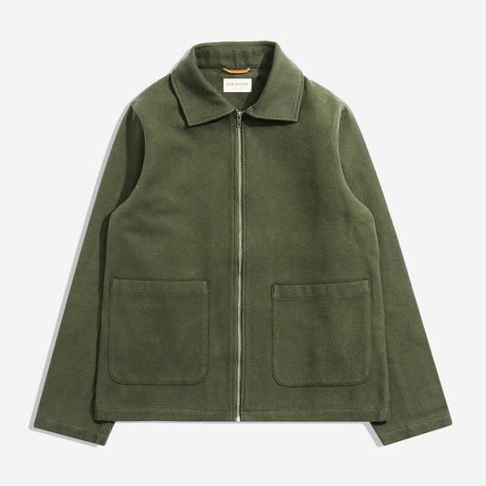 Josef Cotton Drill Blouson Jacket - Green