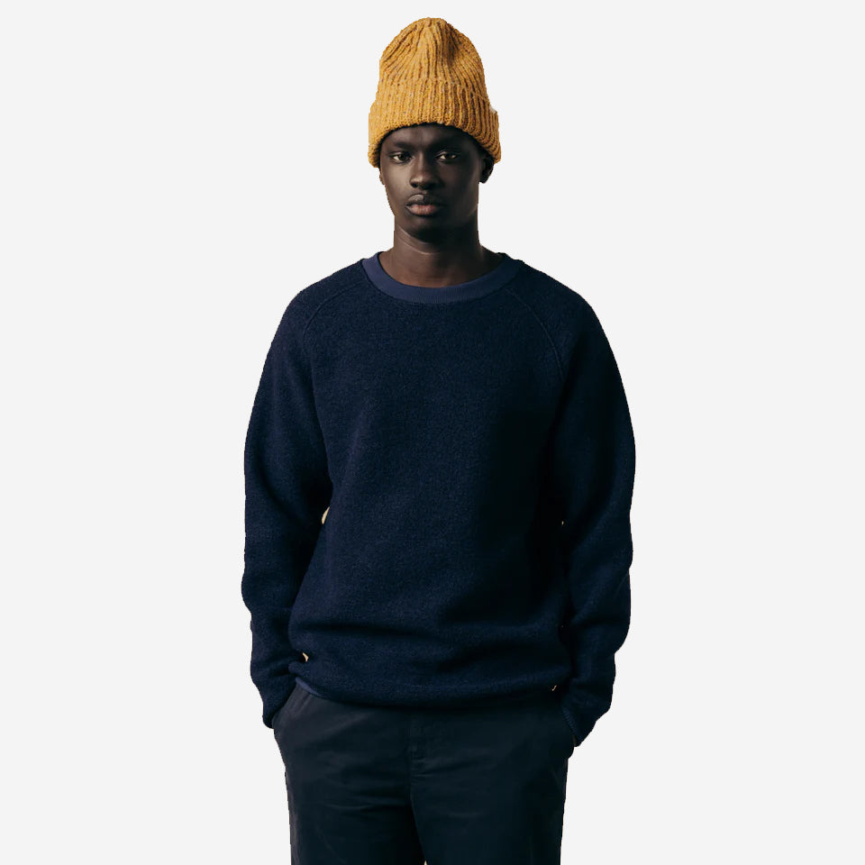 Junction Wool Fleece Sweatshirt - Midnight Blue