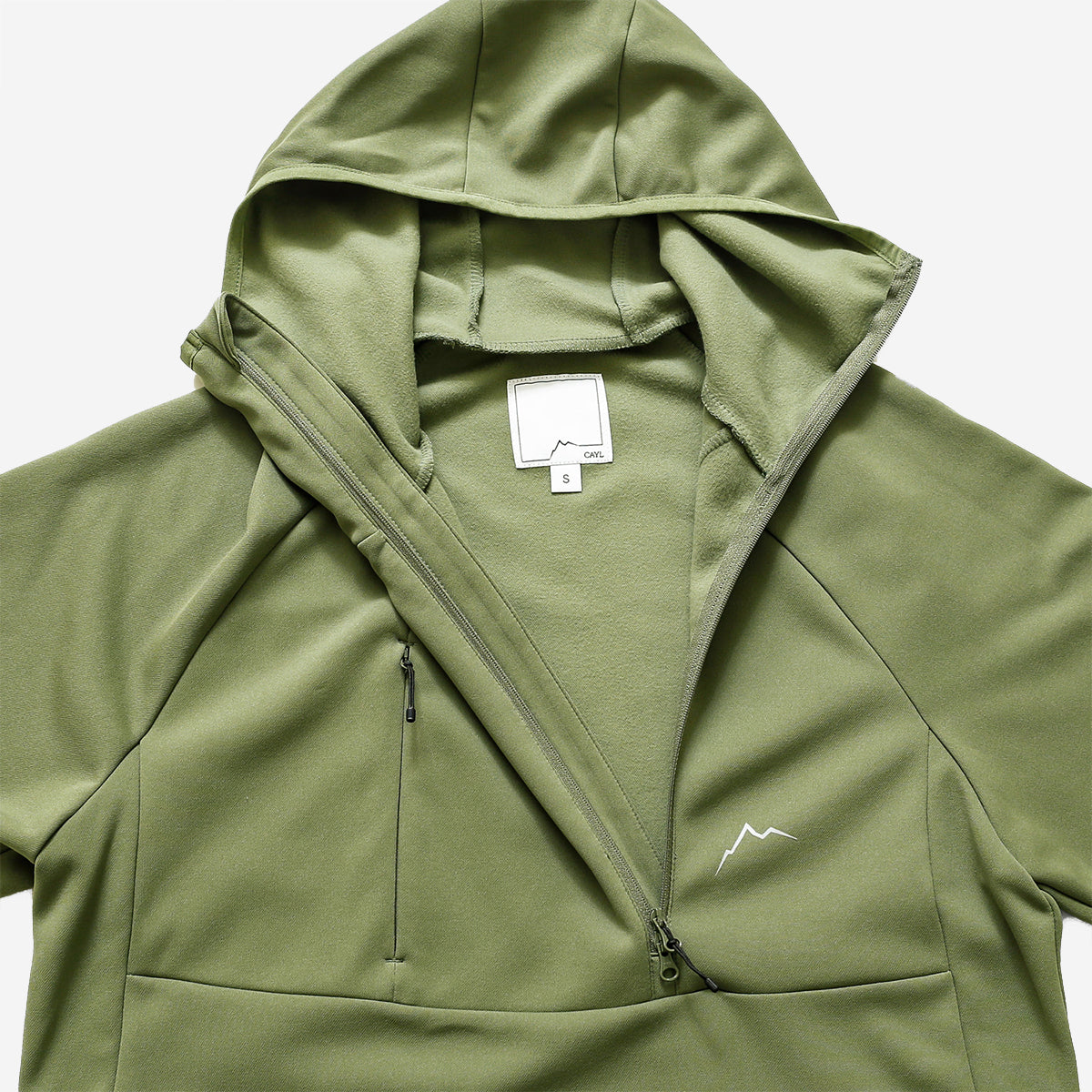 CAYL - Karuishi Half-Zip Hoodie - Light Khaki Olive – Muddy George