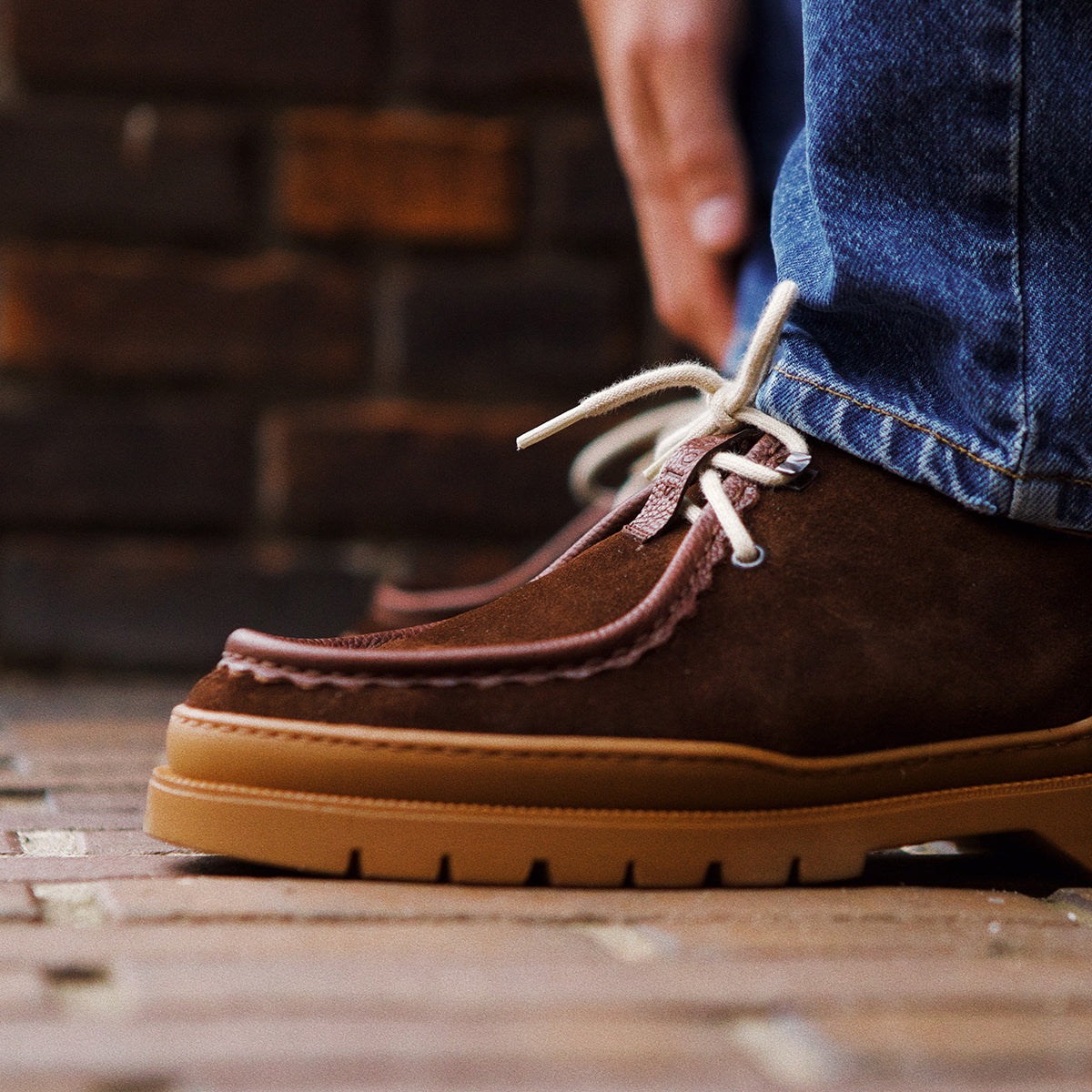 KLEMAN + forét Suede Derby Shoe - Brown