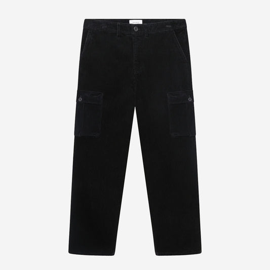 Kai Corduroy Loose Cargo Pants - Black