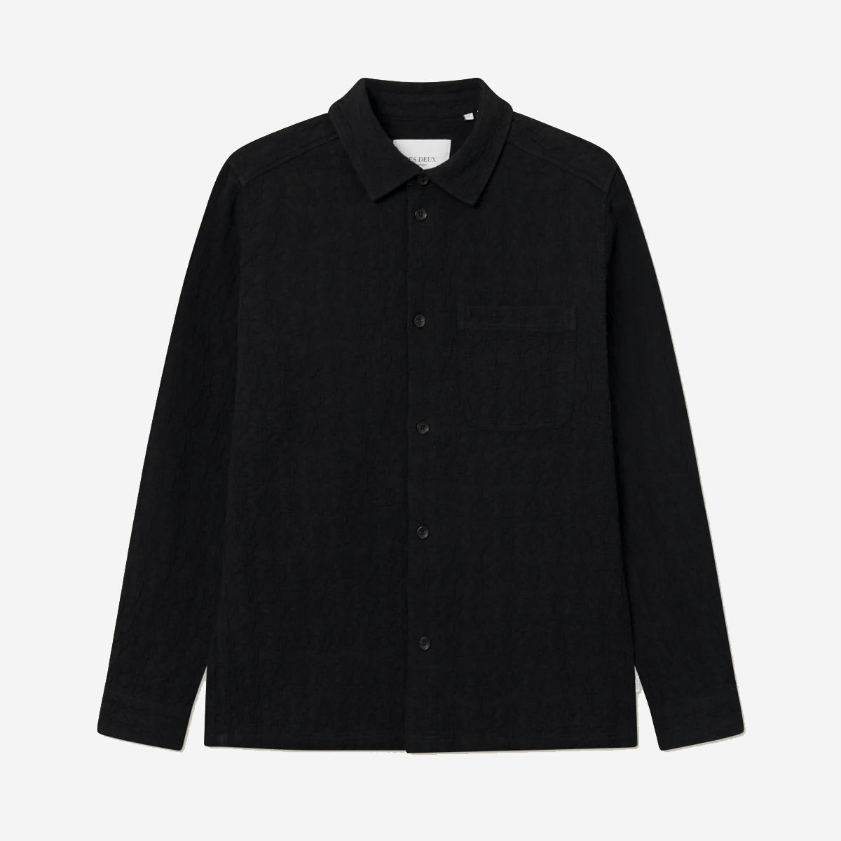 Kevin Crinkle Textured Shirt - Black