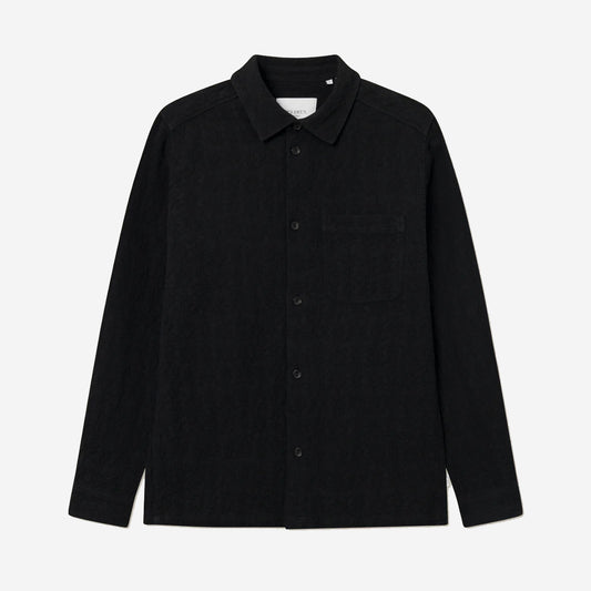 Kevin Crinkle Textured Shirt - Black