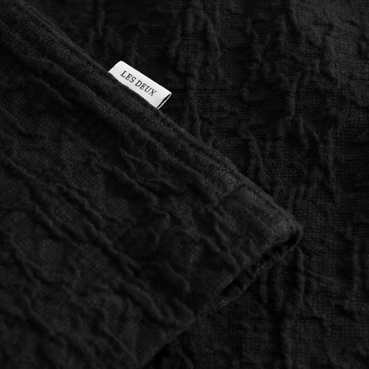 Kevin Crinkle Textured Shirt - Black