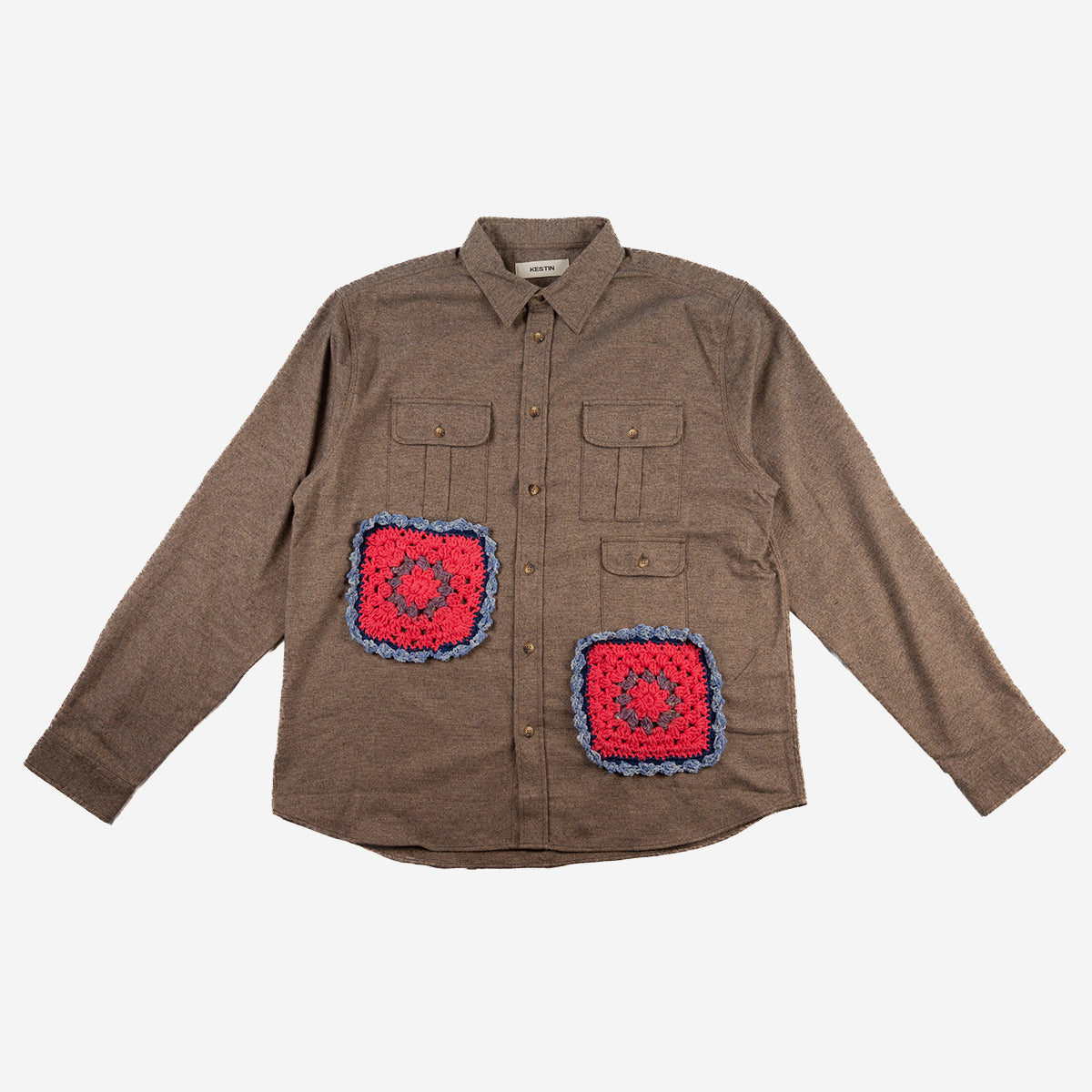 SPUN Studio x Kinnaird 3(5)-Pocket Shirt - Peat Marl (XL)