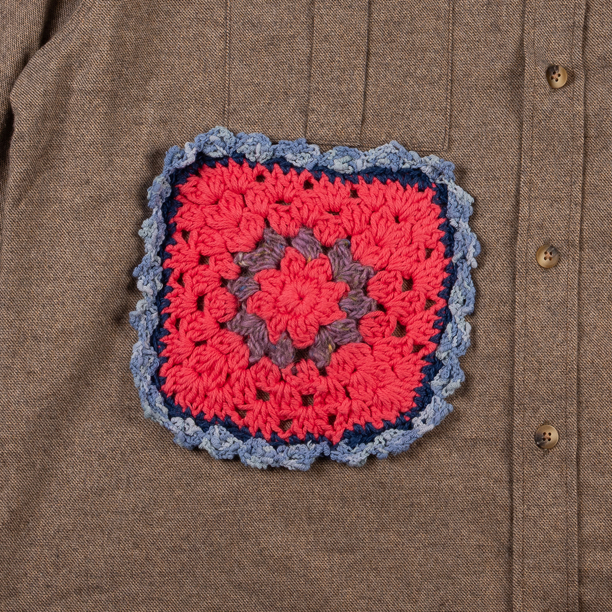 SPUN Studio x Kinnaird 3(5)-Pocket Shirt - Peat Marl (XL)