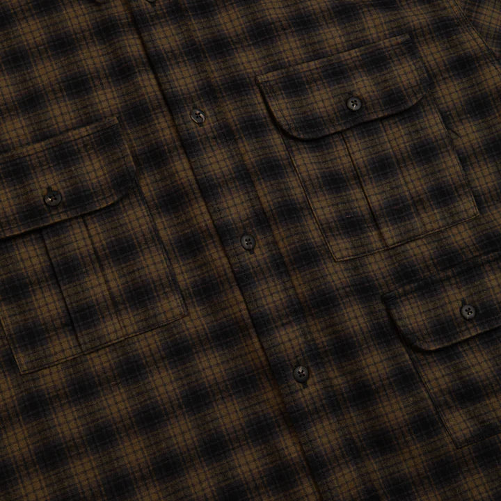 Kinnaird Three-Pocket Shirt - Charcoal/Khaki Plaid