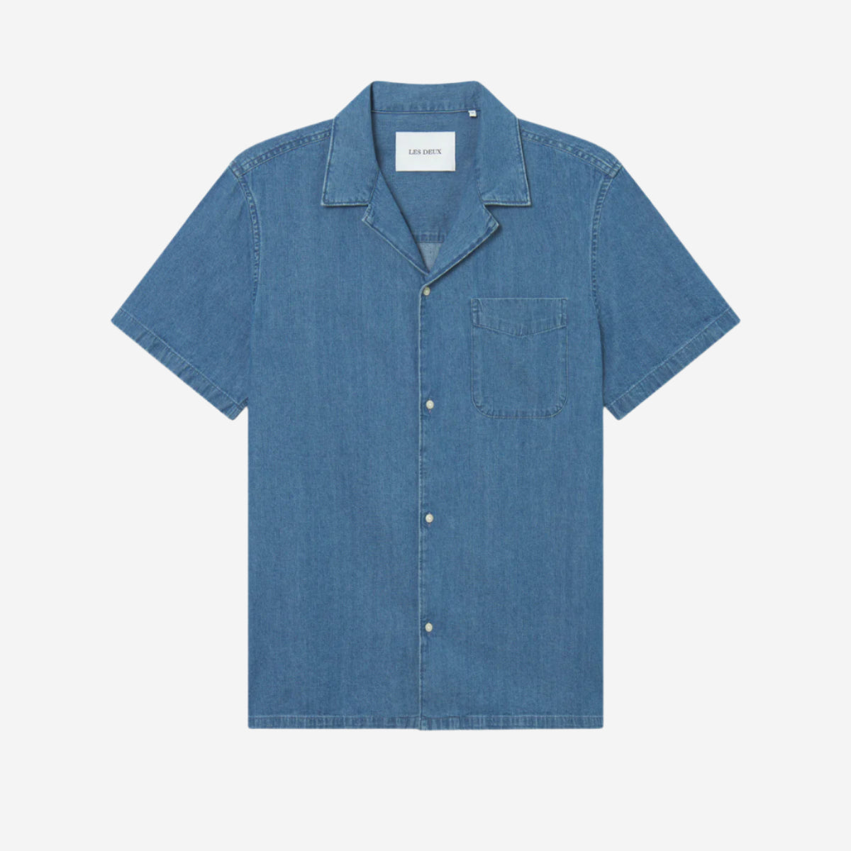 Klark Denim S/S Vacation Shirt - Medium Blue Wash