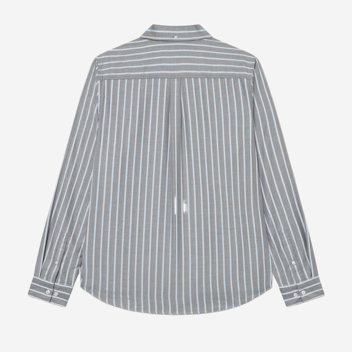 Konrad Herringbone Poplin Shirt - Asphalt Grey