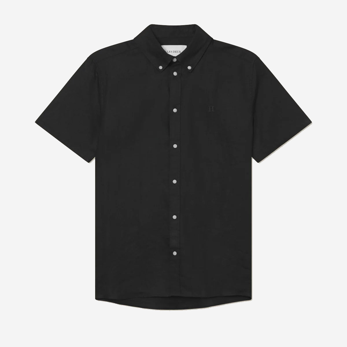 Konrad Linen S/S Shirt - Black