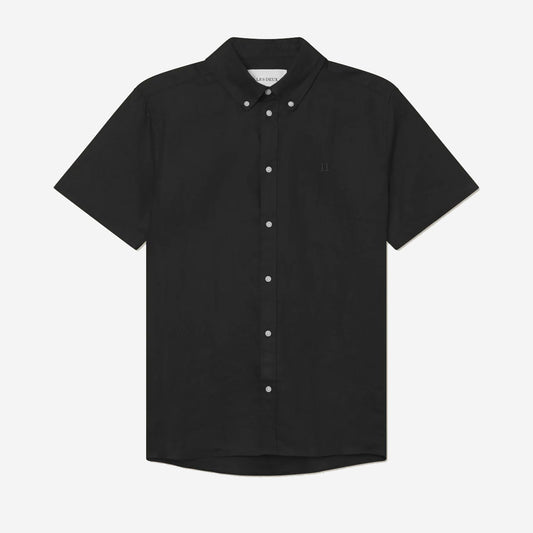 Konrad Linen S/S Shirt - Black
