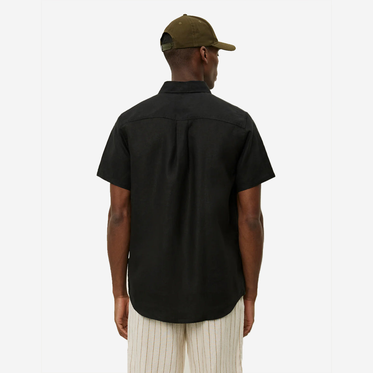 Konrad Linen S/S Shirt - Black