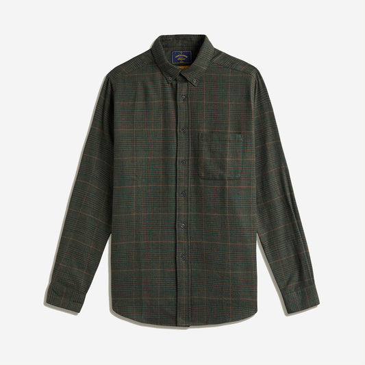 Lake Plaid Flannel Shirt - Olive Green