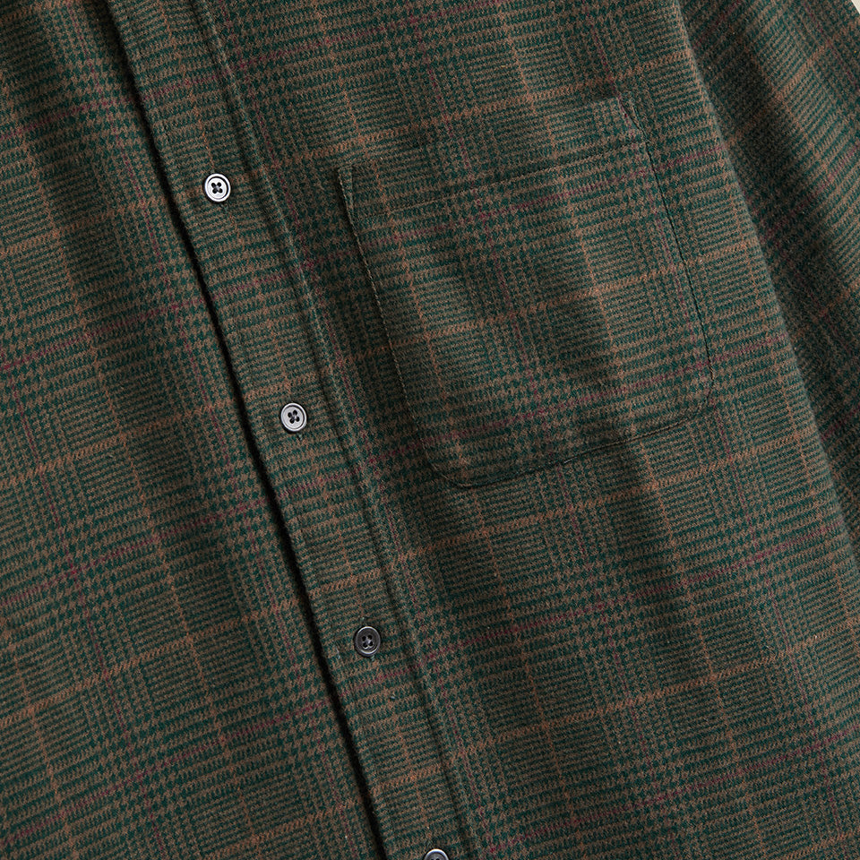 Lake Plaid Flannel Shirt - Olive Green