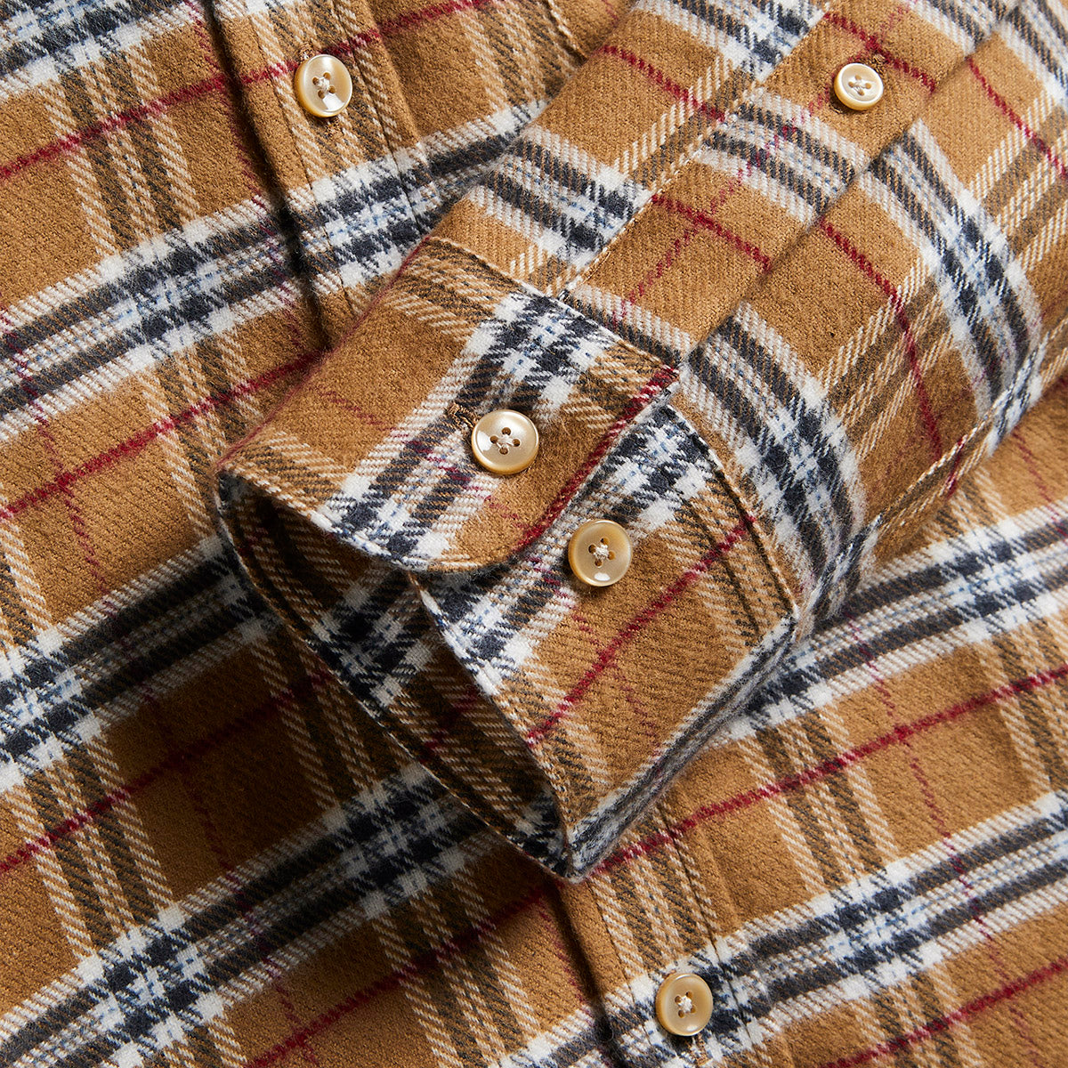 Lamo Plaid Flannel Shirt - Camel