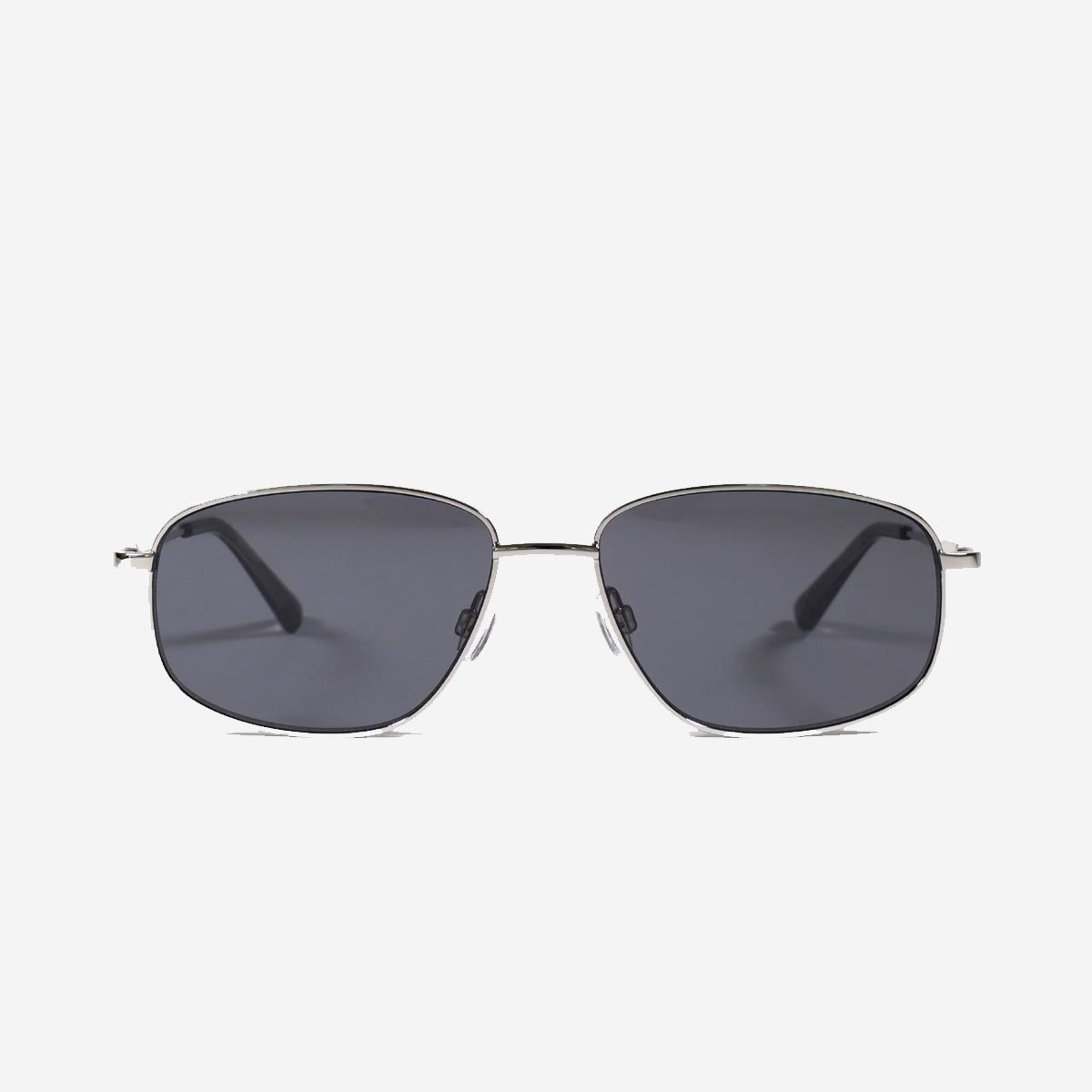 LAURENCE Rectangle Metal Sunglasses - Silver/Grey