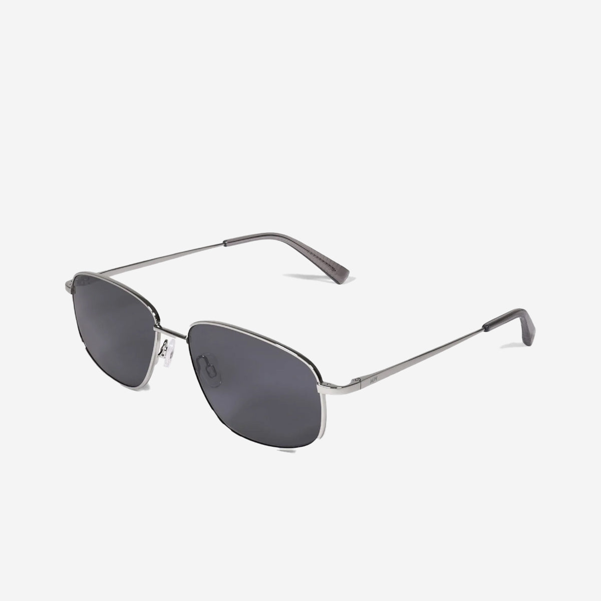 LAURENCE Rectangle Metal Sunglasses - Silver/Grey