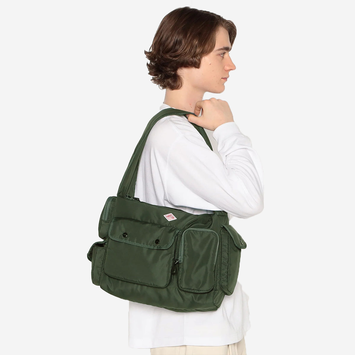 La Defense Taffeta Shoulder Bag - Olive