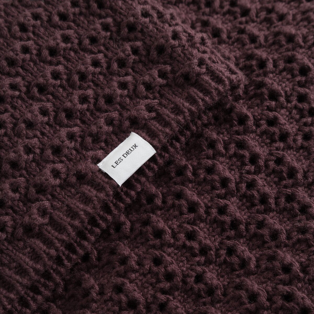 Gideon Knitted S/S Polo Shirt - Dark Burgundy