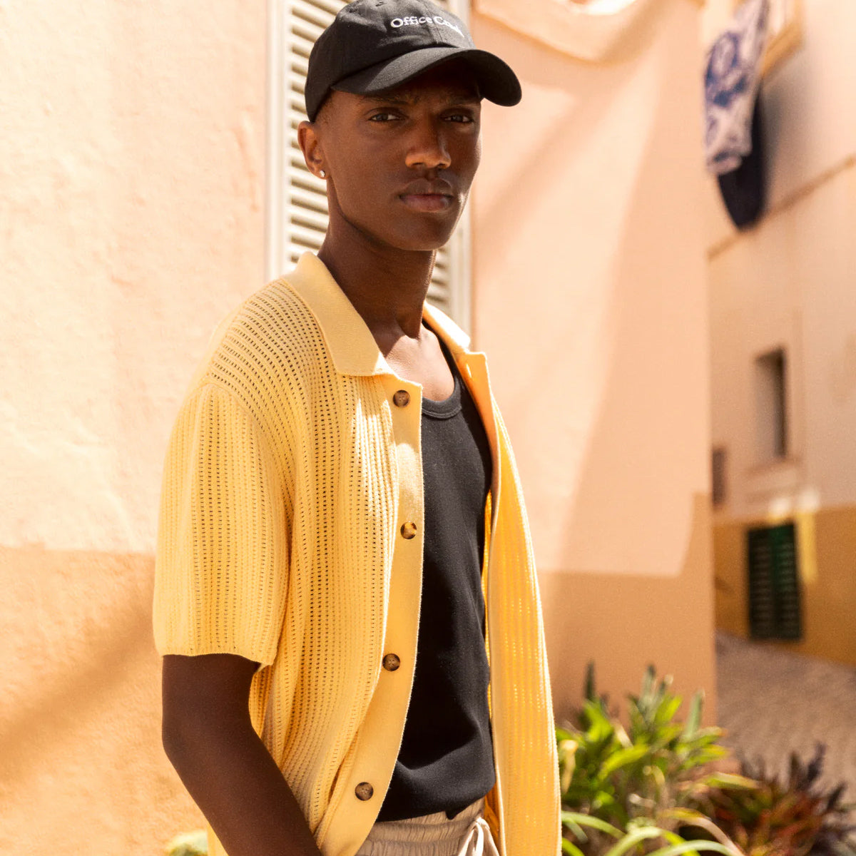 Gustavo Knitted S/S Polo Shirt - Creamy Yellow