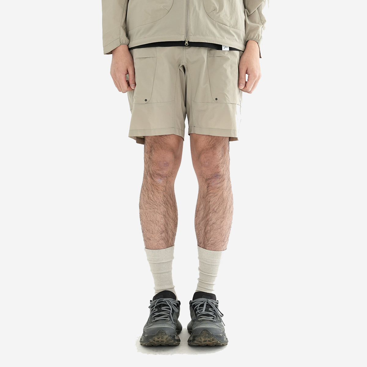 Light Conseal 6-Pocket Zip Shorts - Beige