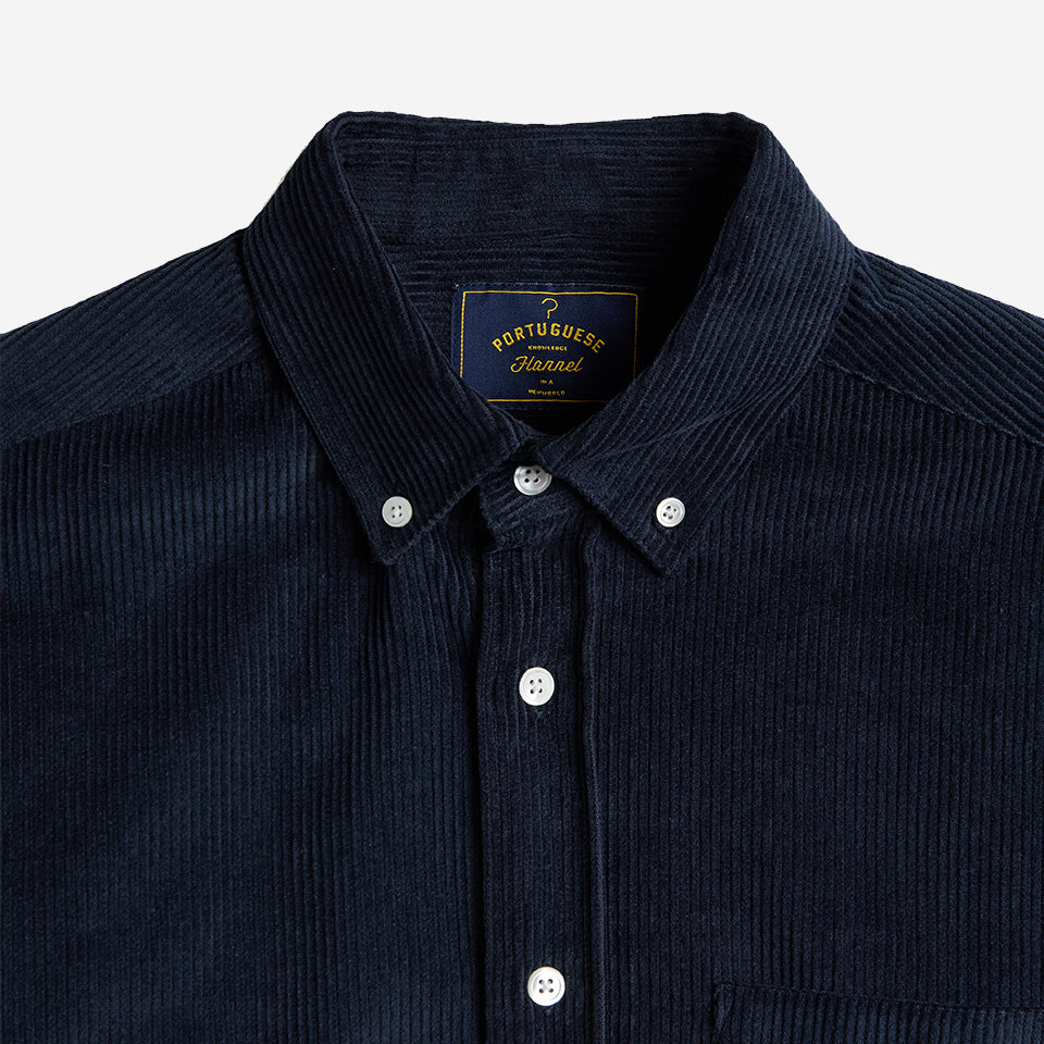 Lobo Corduroy Shirt - Navy Blue