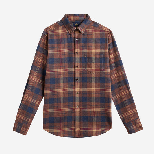 Logia Plaid Flannel Shirt - Amber/Blue