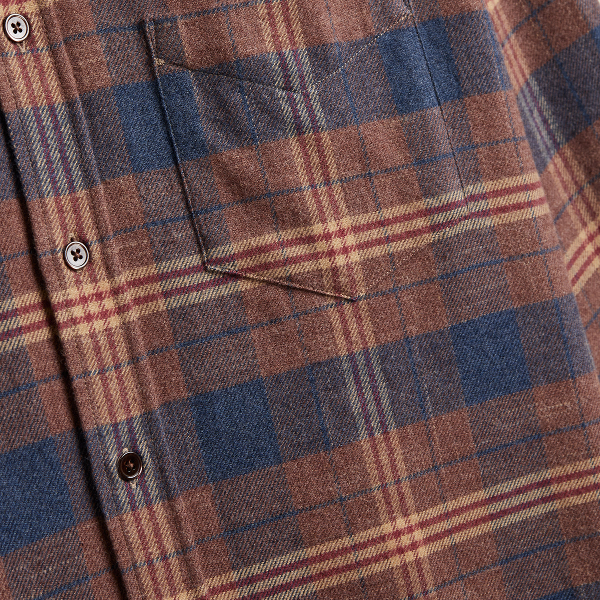 Logia Plaid Flannel Shirt - Amber/Blue