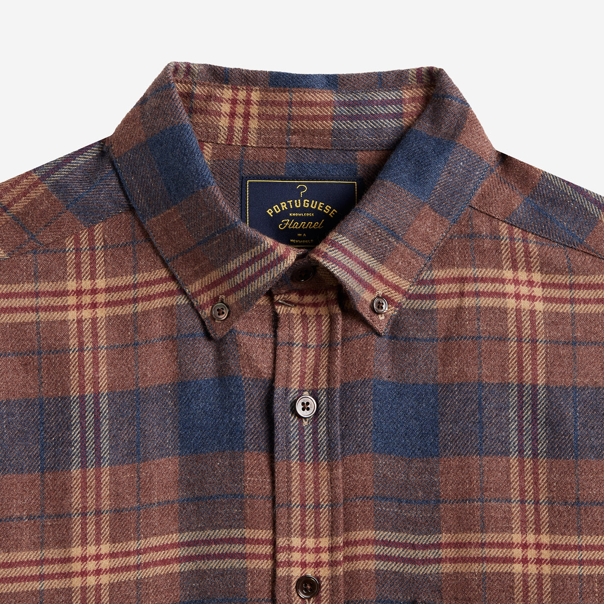 Logia Plaid Flannel Shirt - Amber/Blue