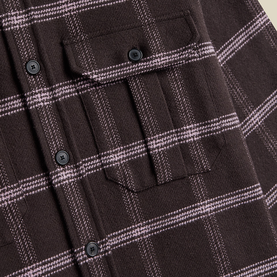Log Plaid Flannel Shirt - Chocolate