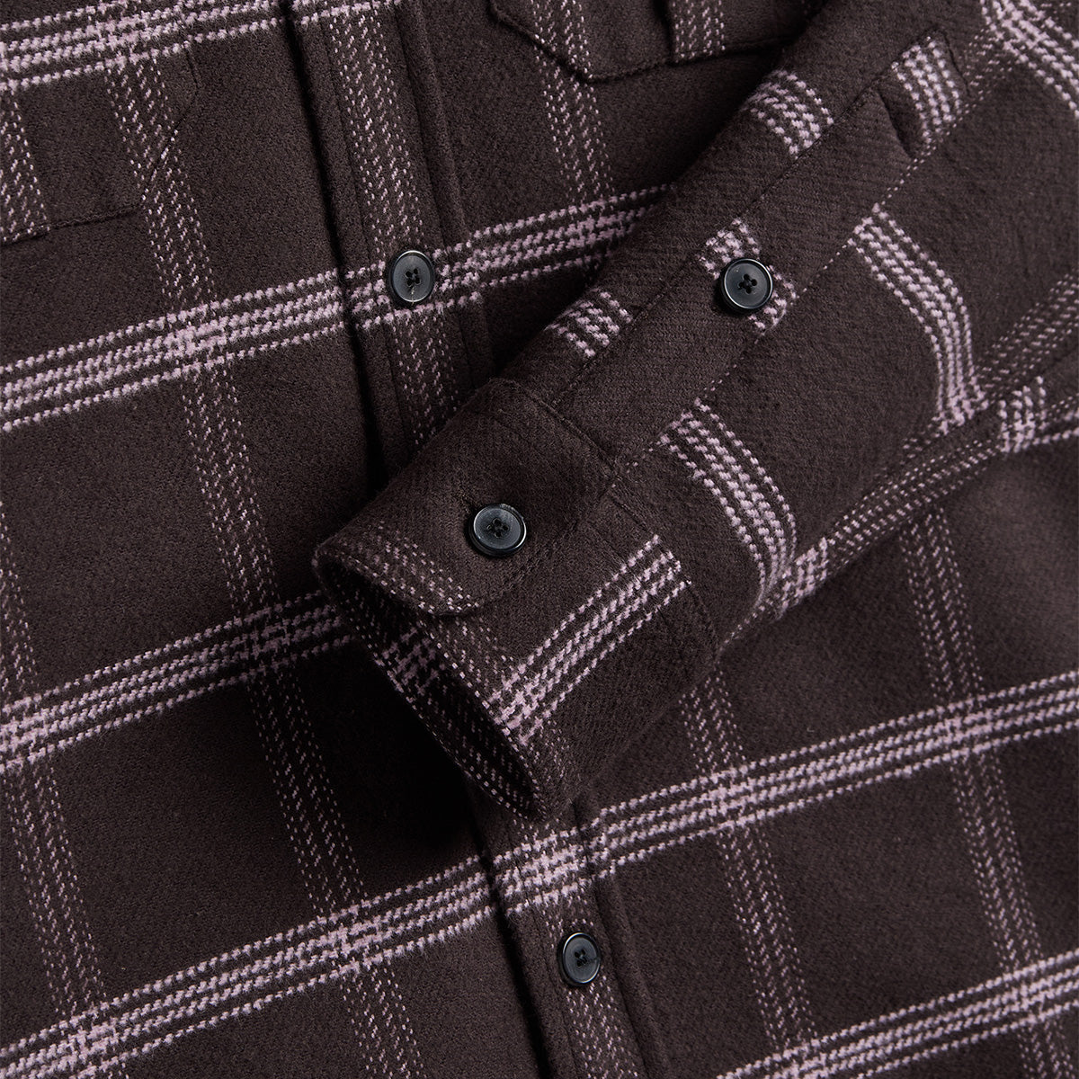 Log Plaid Flannel Shirt - Chocolate