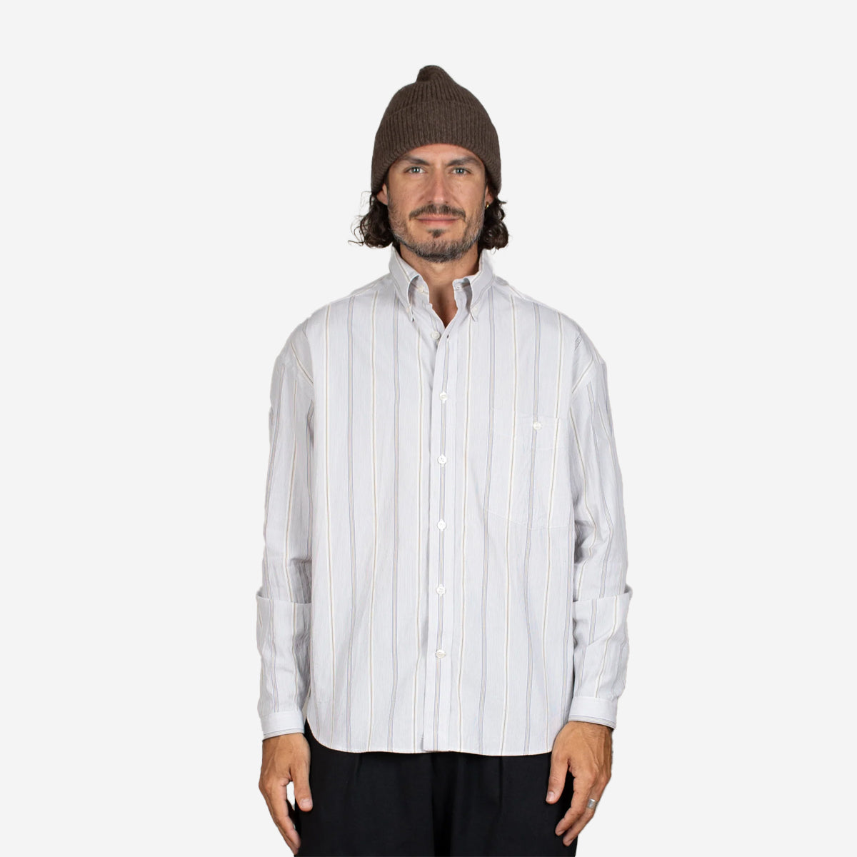 Baggy Organic Cotton Shirt - Thousand Stripe
