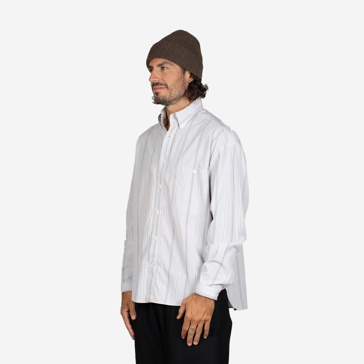 Baggy Organic Cotton Shirt - Thousand Stripe