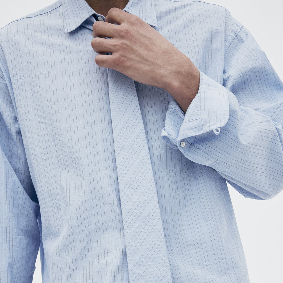 Relaxed Organic Cotton Stripe Shirt - Blue/Black