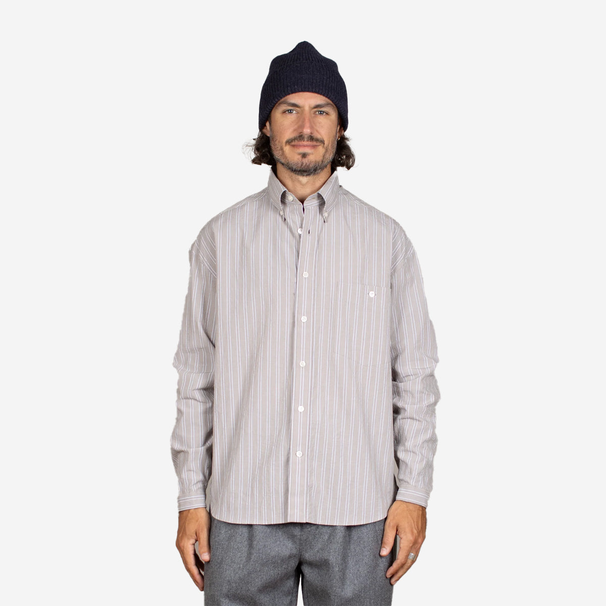 Baggy Organic Cotton Shirt - Thousand Stripe