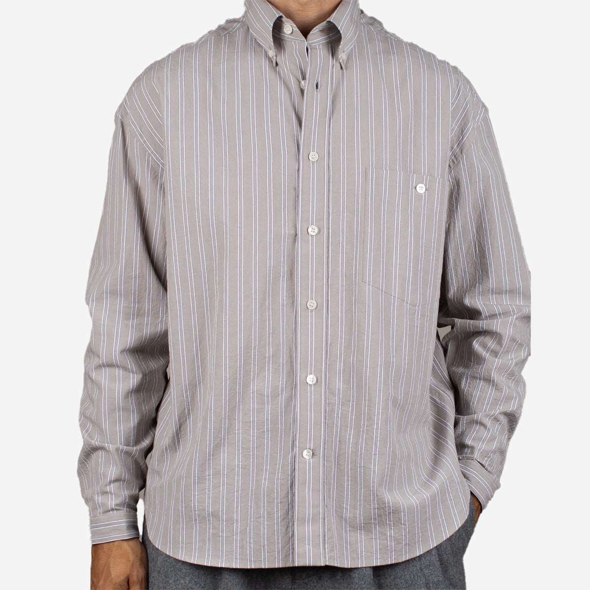 Baggy Organic Cotton Shirt - Thousand Stripe