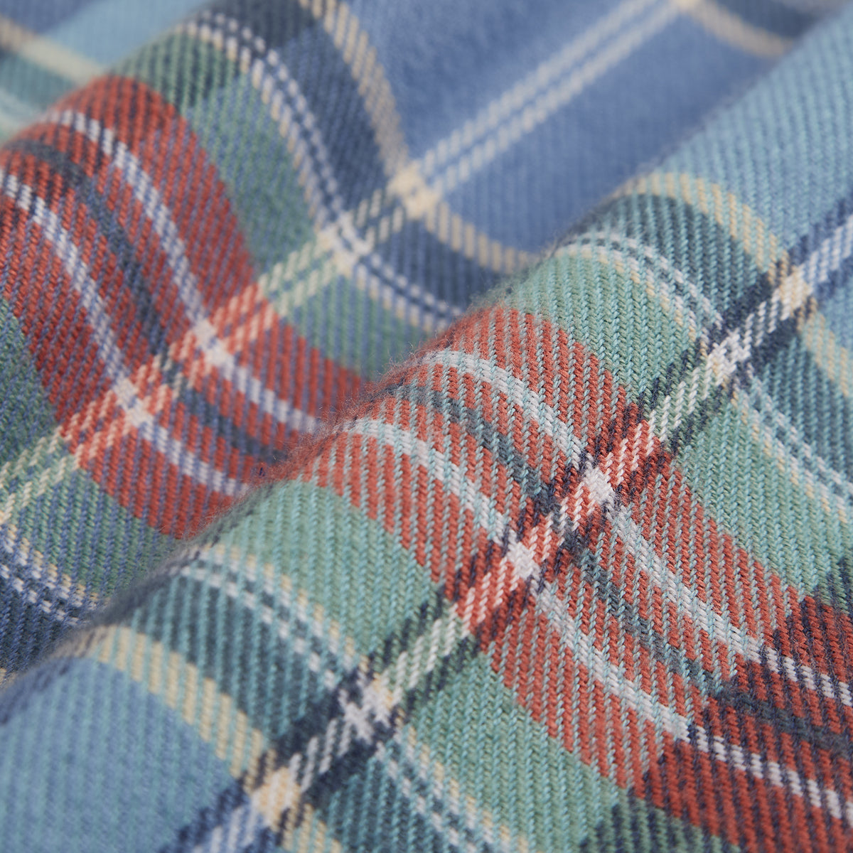 Lucia Plaid Flannel Shirt - Sky Blue/Red